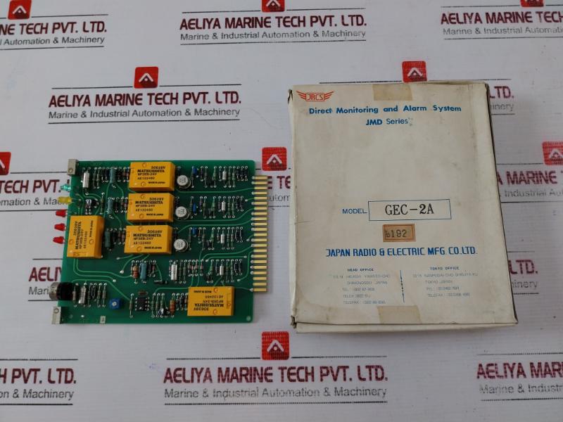 Jrcs Gec-2a Jmd Series Direct Monitoring And Alarm System Pc Board