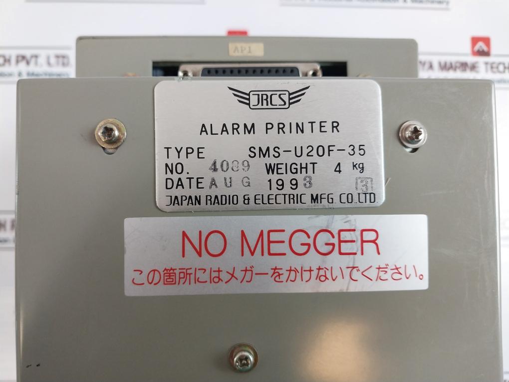 Jrcs Sms-u20F-35, Jsd-160V Alarm Printer Mp-262-35Rb3F/Mp262