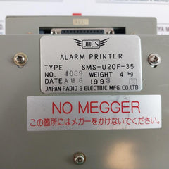 Jrcs Sms-u20F-35, Jsd-160V Alarm Printer Mp-262-35Rb3F/Mp262