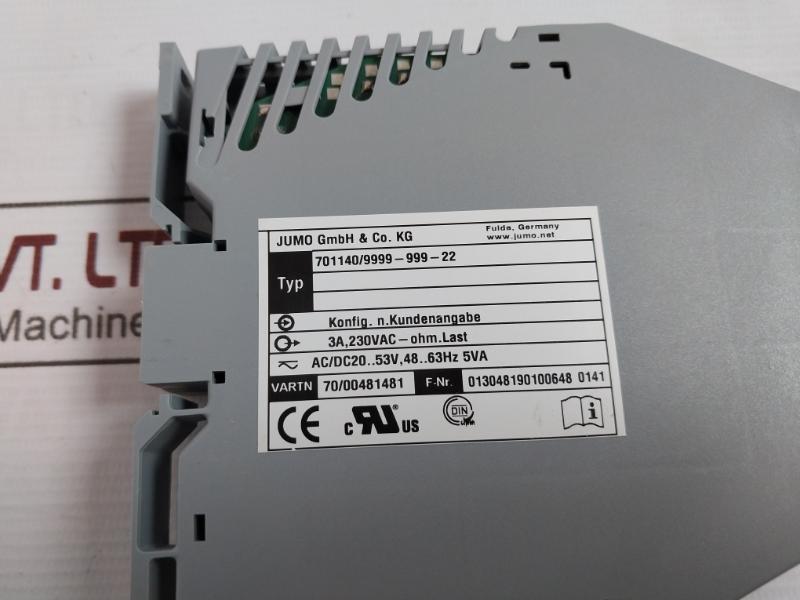 Jumo 701140/9999-999-22 Temperature Limiter Monitor Device 3A, 230Vac-ohm