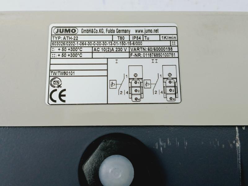Jumo Ath-22 Surface Mounted Twin Thermostat 50…300°c