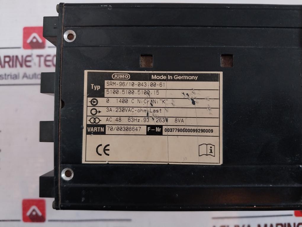 Jumo Dicon Sm Temperature Controller Srm-96/10-043,00-61