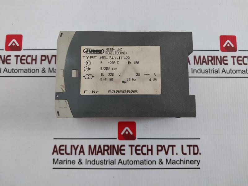 Jumo Hrow-54/Re11.U20 Temperature Transmitter Pt100 220V 4Va 50 Hz