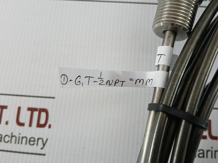 Jumo Length 8 Meter D-6, T-1/2Npt Temperature Sensor Cable 2Xpt100 3L