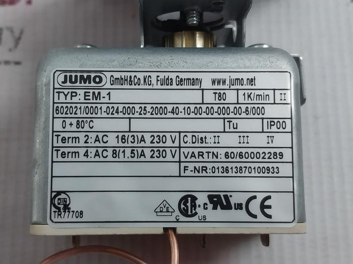 Jumo Em-1 Thermostat Ip00 Ac 8(1.5)A 230V