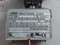 Jumo Em-1 Thermostat Ip00 Ac 8(1.5)A 230V