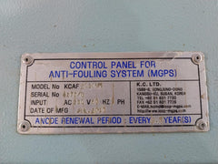 K.c. Kcaf 2010nm Control Panel For Anti-fouling System Ac230v 60hz 1ph