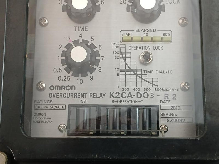 K2Ca-do3-r2 Overcurrent Relay Omron 3-6A 5A 50/60Hz