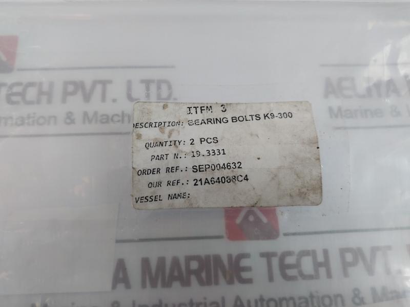 K9-300 Bearing Bolts 19.3331