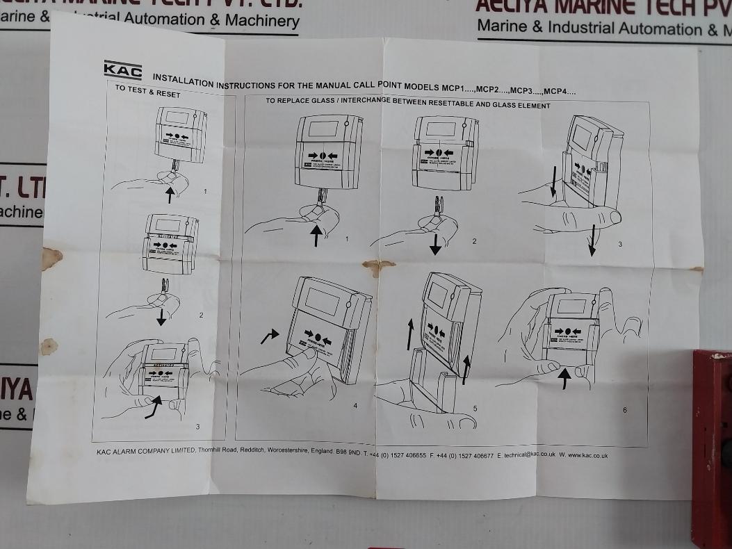 Kac Alarm Mcp250M Brann Fire Call Point Mcp2A-r039Fg-t200-06 514.001.113