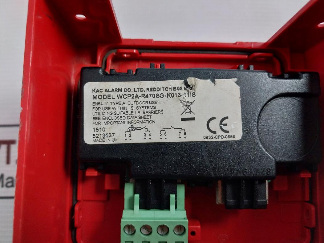 Kac Wcp2A-r470Sg-k013-01Is Manual Call Point 30V 500Ma 1W 0.75W 0.25A