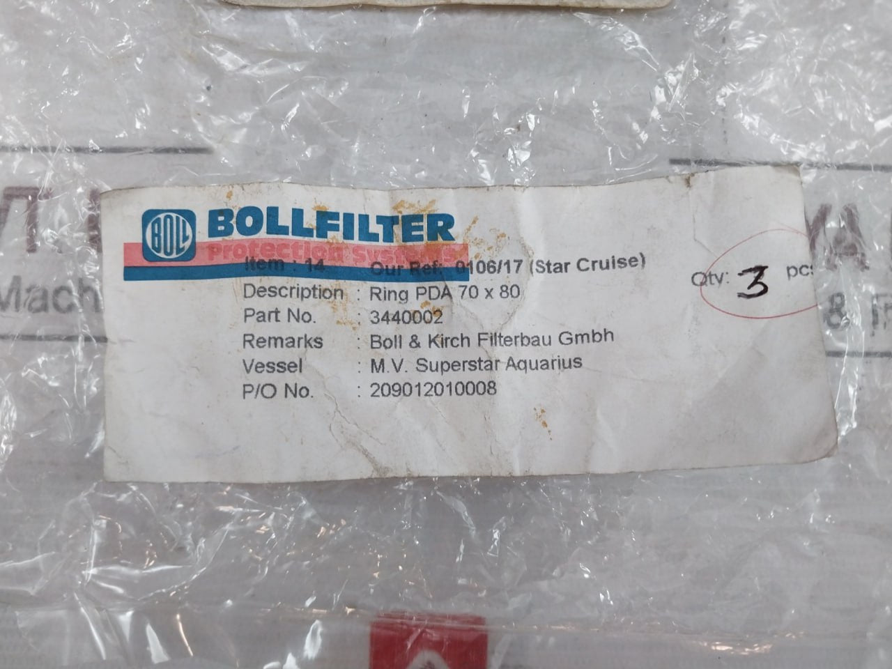 Kaco Pda Seal Ring 70X80