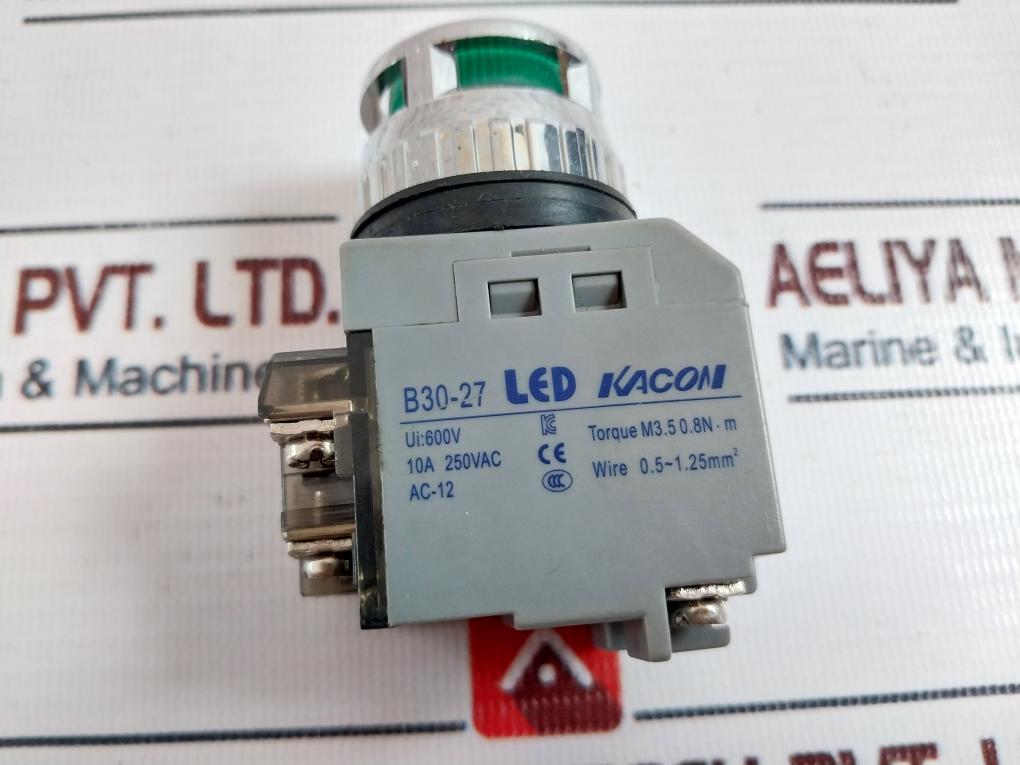 Kacon B30-27 Green Led Pushbutton Switch