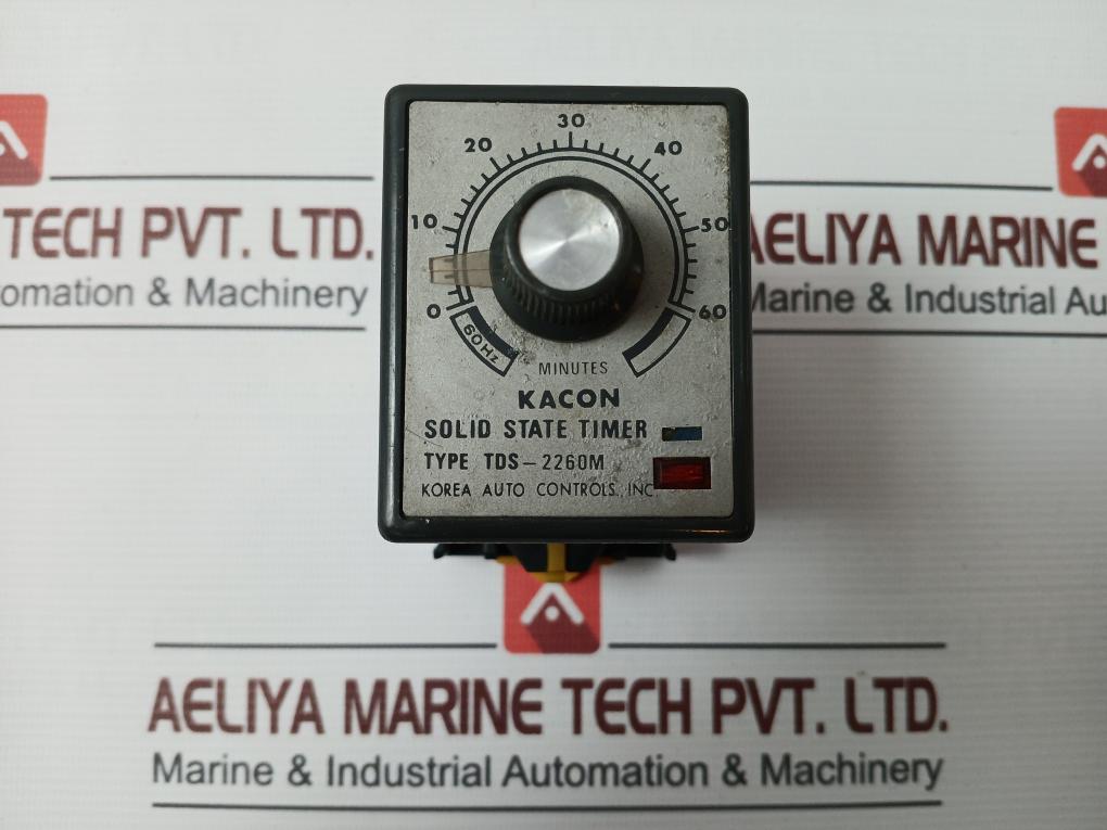 Kacon Tds-2260M Solid State Timer 0-60 Minutes 220Vac 50/60Hz 2Va 5A