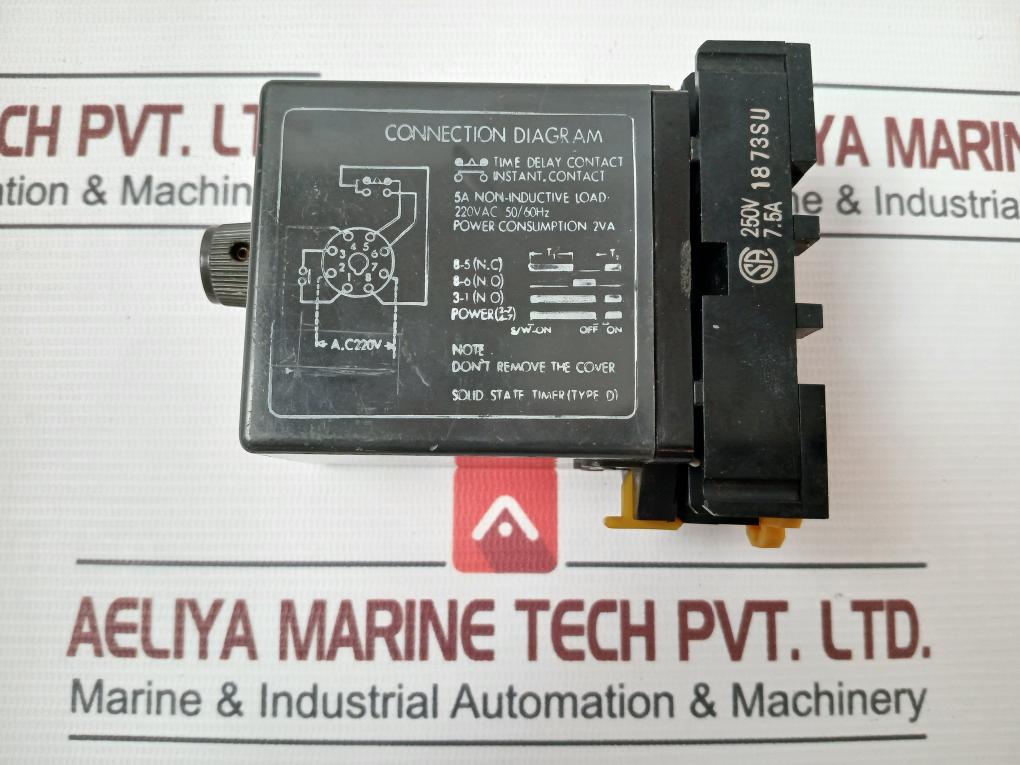 Kacon Tds-2260M Solid State Timer 0-60 Minutes 220Vac 50/60Hz 2Va 5A