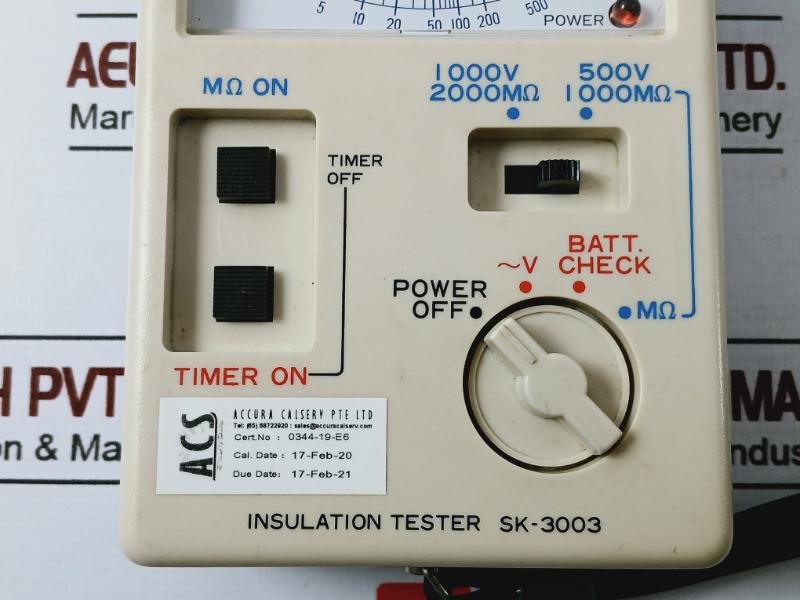 Kaise Sk-3003 Analog Insulation Tester 0-600V