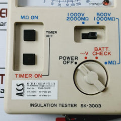 Kaise Sk-3003 Analog Insulation Tester 0-600V