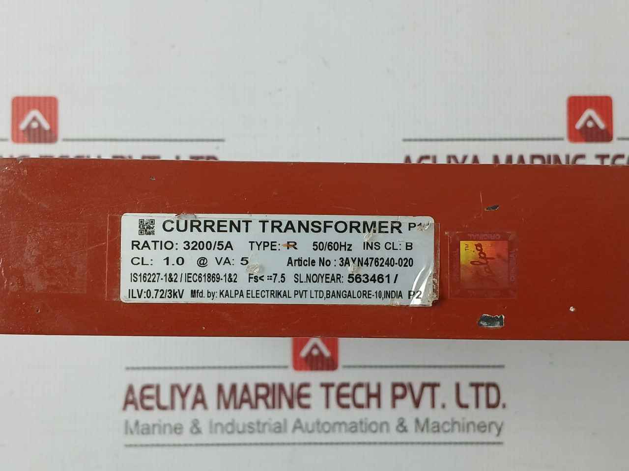 Kalpa Electrikal 3Ayn476240-020 Current Transformer 50/60Hz