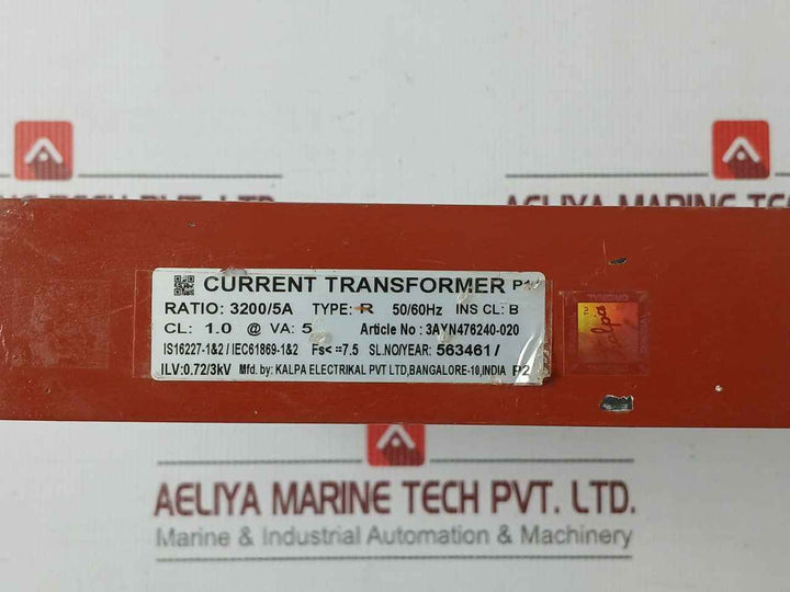 Kalpa Electrikal 3Ayn476240-020 Current Transformer 50/60Hz