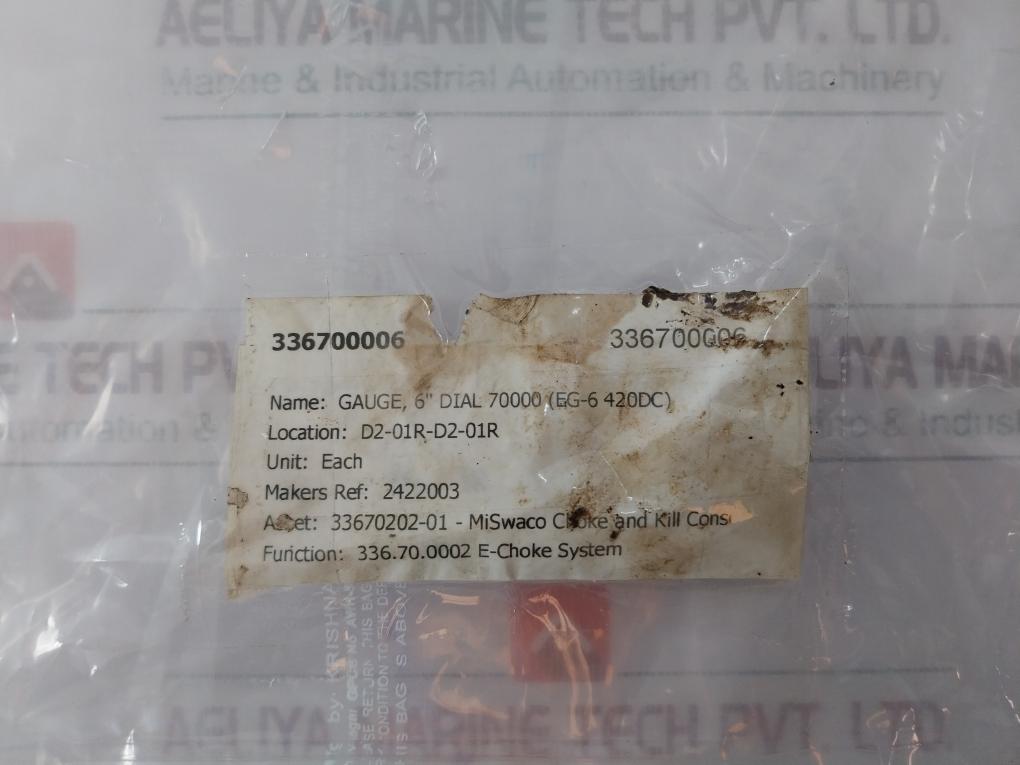 Kane I-gauge 6-420 6” Dial Pressure Gauge Mt260614002 0 To 70000 Kpa