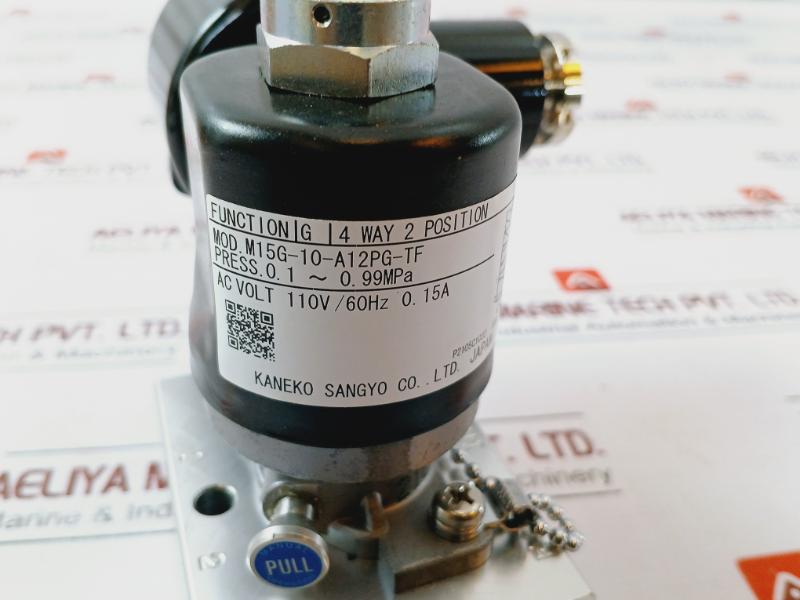 Kaneko Sangyo M15G-10-a12Pg-tf Solenoid Valve 0.1-0.99Mpa 4 Way 2 Position