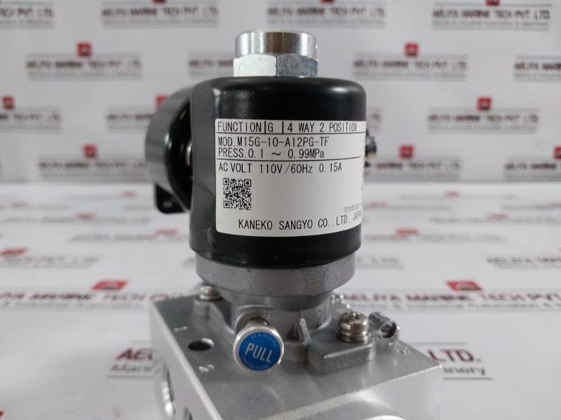 Kaneko Sangyo M15G-10-a12Pg-tf Solenoid Valve 4 Way 2 Position 110V 0.15A