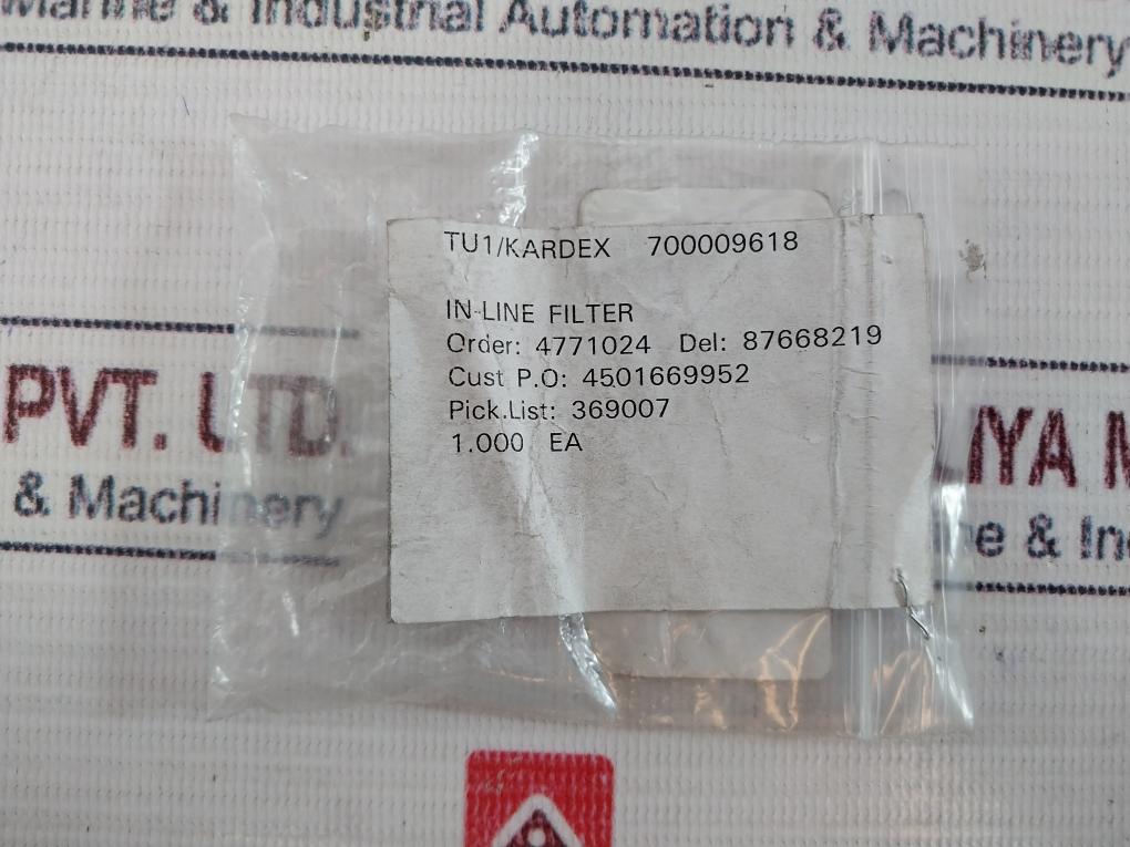 Kardex 700009618 In-line Filter
