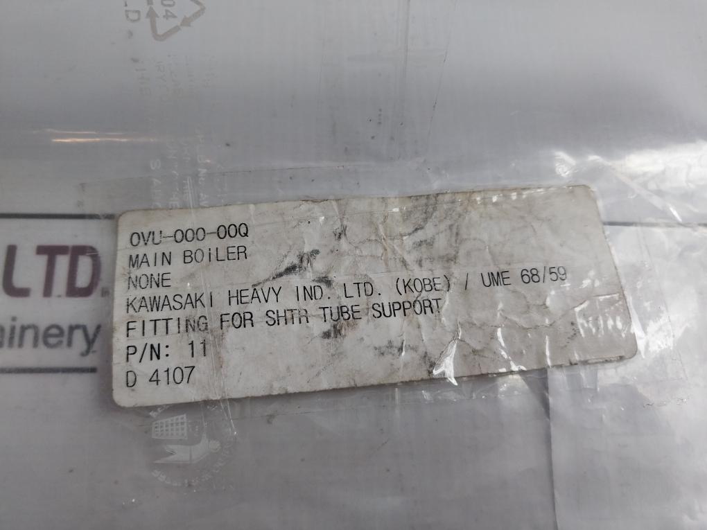 Kawasaki 11 Fitting For Shtr Tube Support Ume 68/59 0Vu-000-00Q D 4107