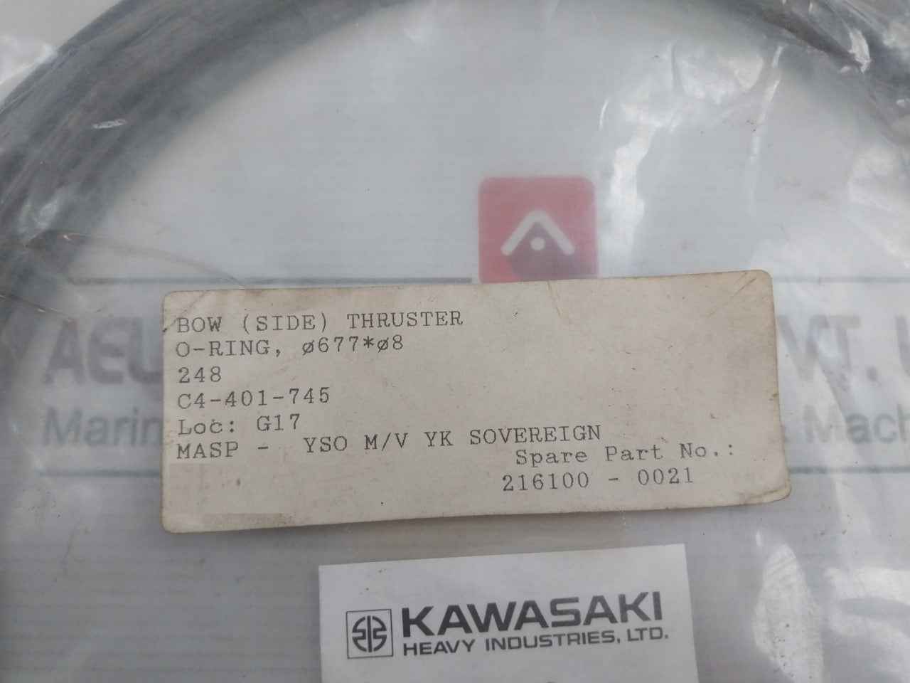 Kawasaki 248 O-ring Propeller Hub Shaft Hood Bow Side Thruster