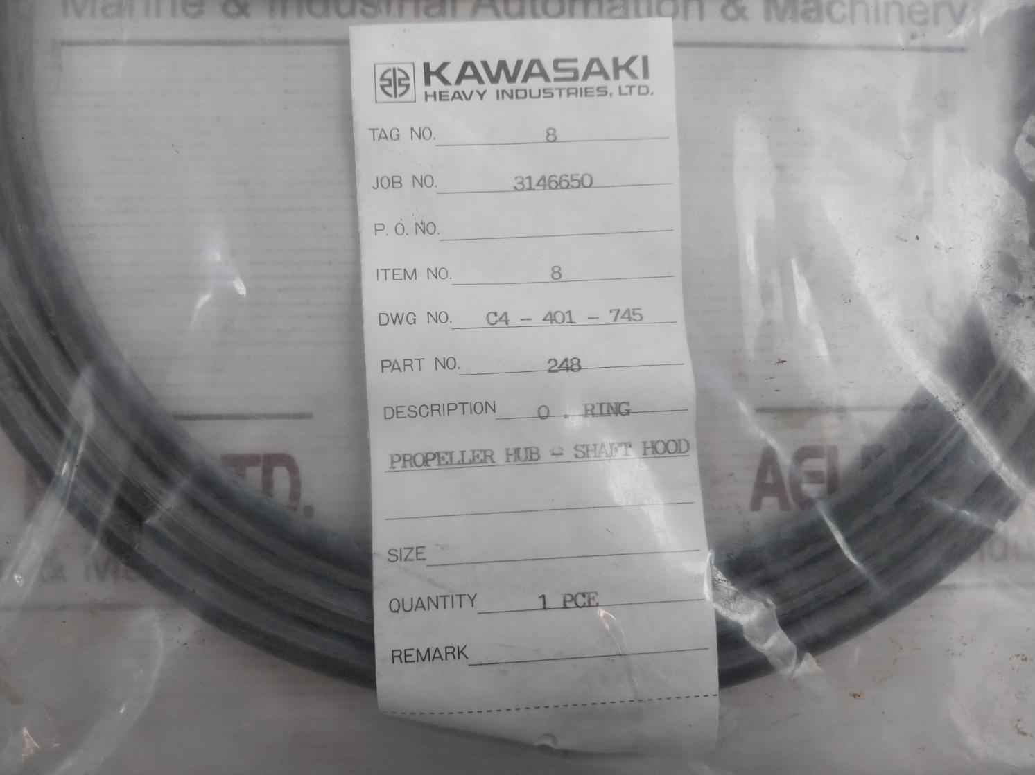 Kawasaki 248 O-ring Propeller Hub Shaft Hood Bow Side Thruster