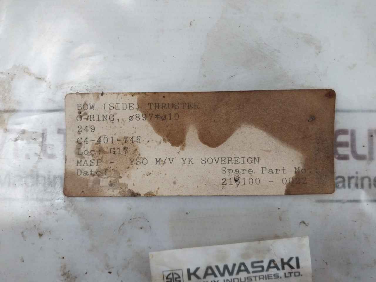 Kawasaki 249 O-ring For Propeller Shaft Housing C4-401-745