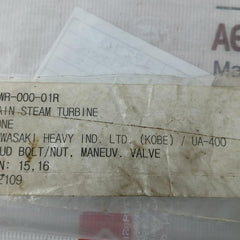 Kawasaki 2A Stud Bolt And Nut Set For Main Steam Turbine 0Wr-000-01R