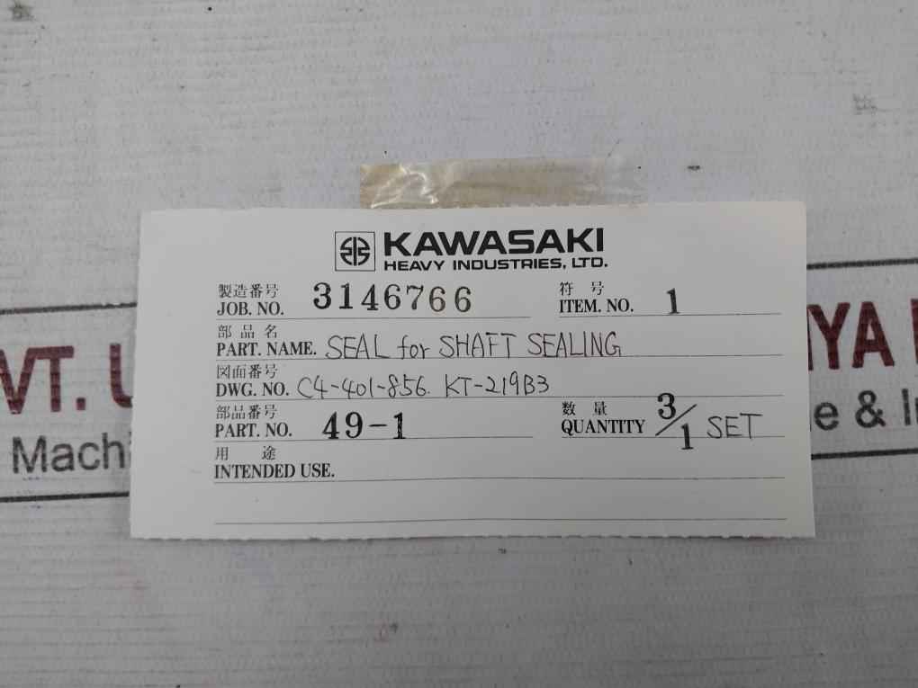 Kawasaki 49-1 Seal Set For Shaft Sealing Kt-219B3, C4-401-856