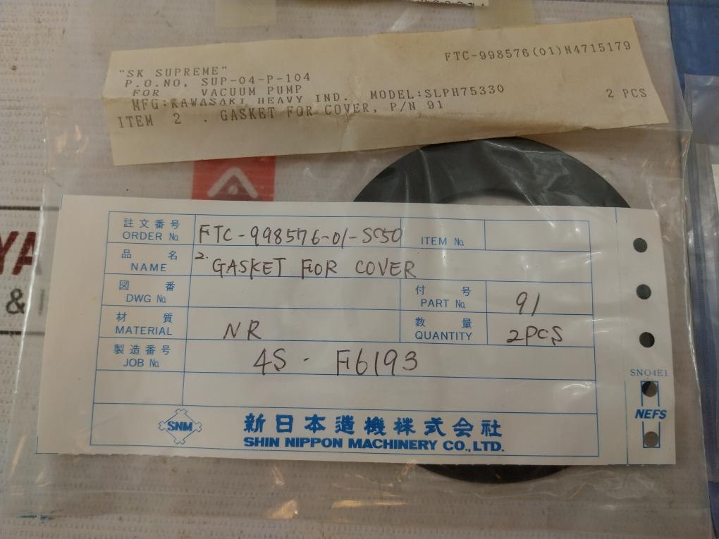 Kawasaki 91 Gasket For Cover Ts-271, Slph75330 (Jis 5K 10A)