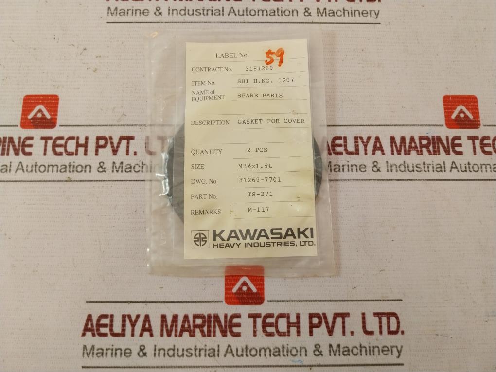 Kawasaki 91 Gasket For Cover Ts-271, Slph75330 (Jis 5K 10A)