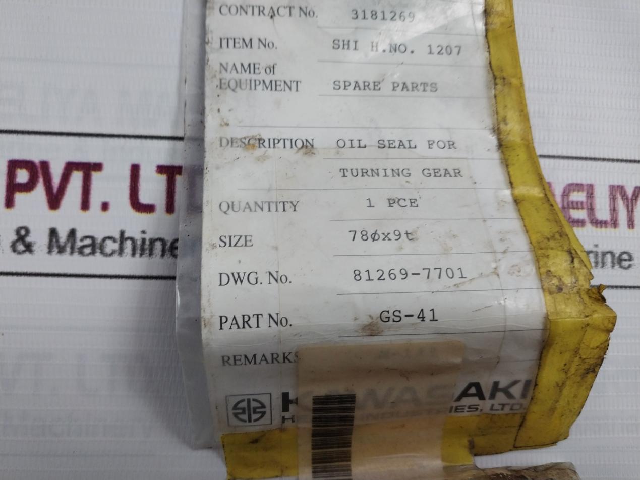 Kawasaki Ar3204E Oil Seal For Turning Gear