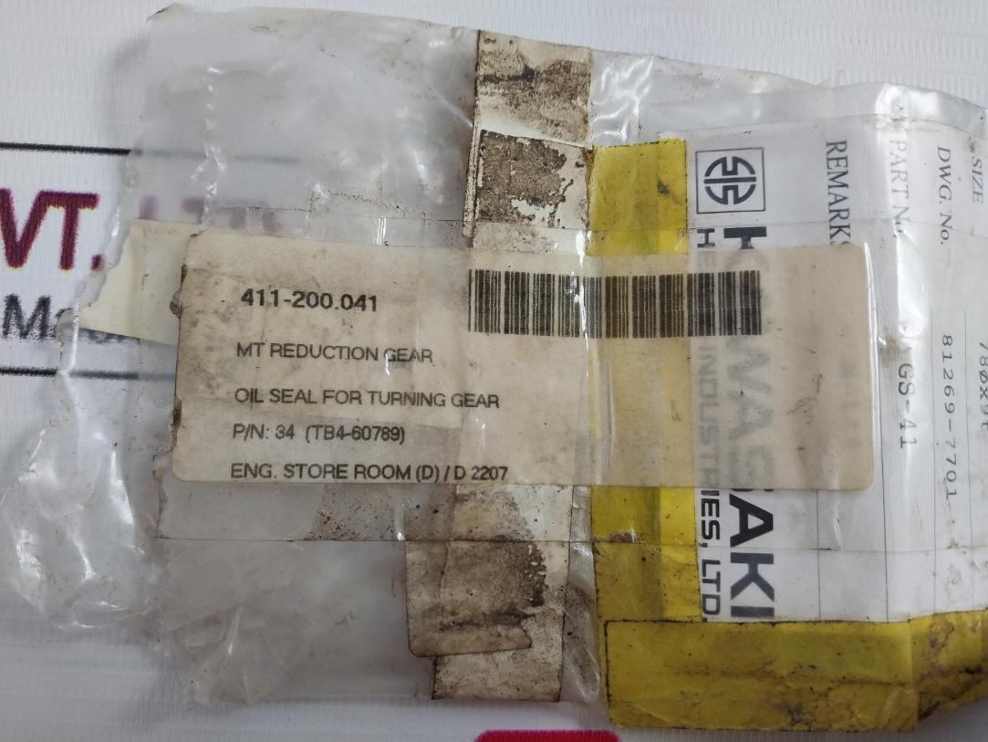 Kawasaki Ar3204E Oil Seal For Turning Gear