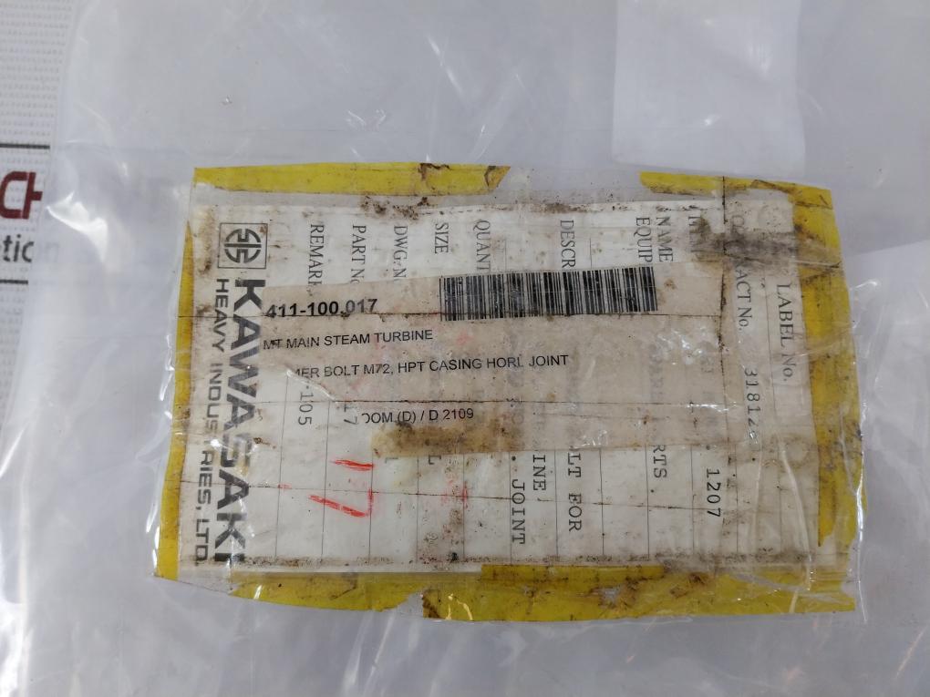 Kawasaki Bolt M72 Metric Bolt High-pressure Turbine Flanged Joint 411-100.017