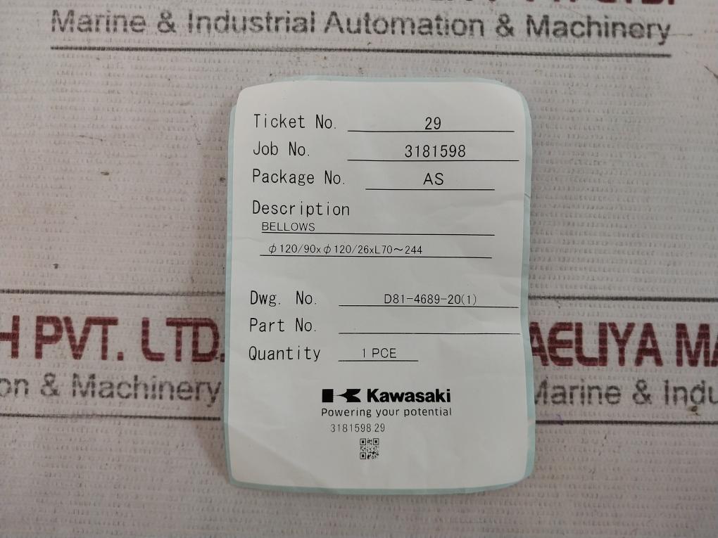 Kawasaki Dust Pilot Valve Bellow Cover Sb-102367-1 T110-01097745