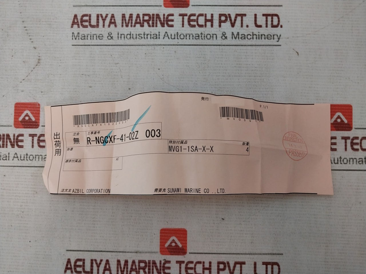 Kawasaki Mvg1-1Sa-x-x Direct Mounting Type Manifold Valve 0A0-000-02C