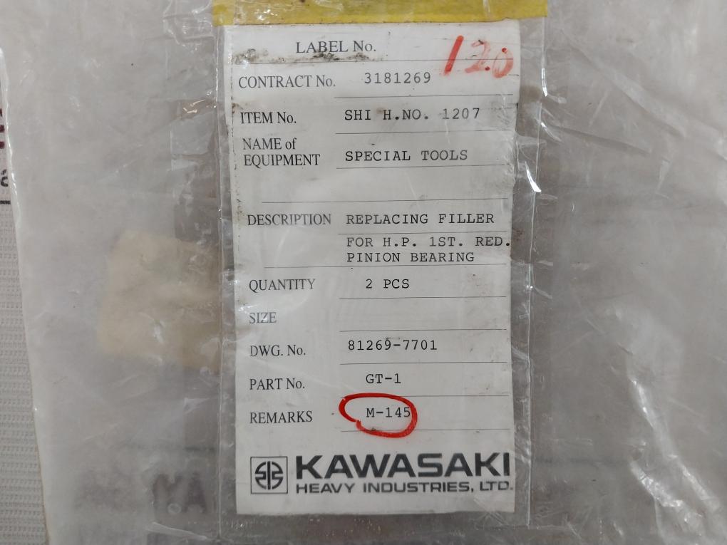 Kawasaki Replacing Filler For H.P.1St.Red.Pinion Bearing M-145