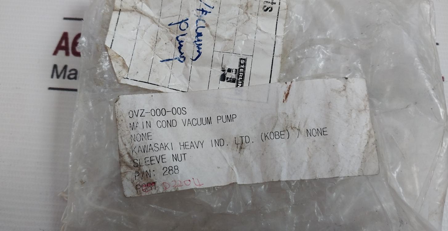 Kawasaki Sleeve Nut For Main Cond Vacuum Pump Dk172 93X28