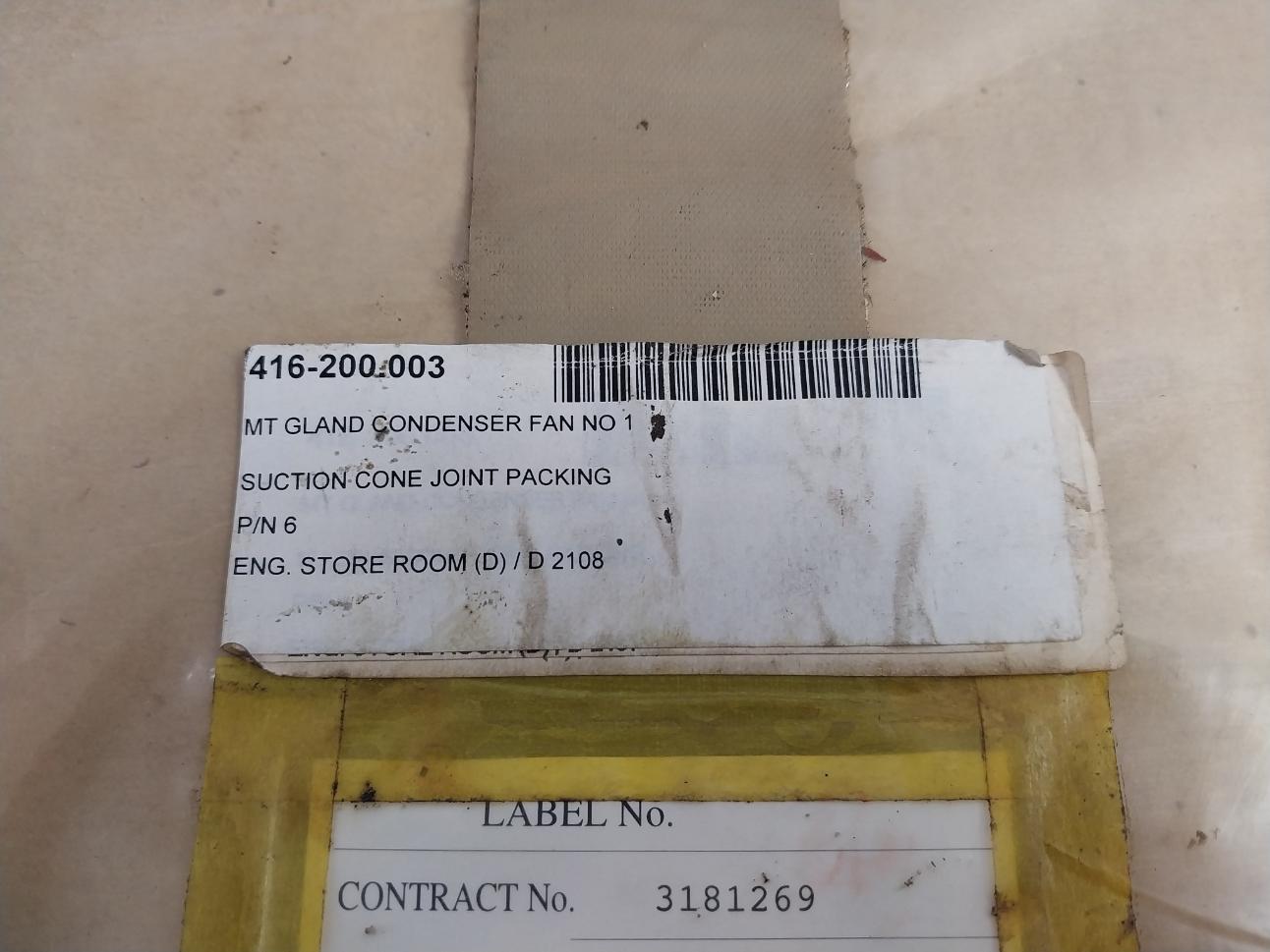 Kawasaki Ts-291 Suction Cone Joint Packing Gasket M-119