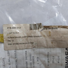 Kawasaki Tt-12 Screw Driver For Over Speed Governor Set