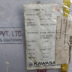 Kawasaki Tt-12 Screw Driver For Over Speed Governor Set