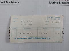 Kawasaki Ua-400 Wire Rope Tt-55 1,3,4 3B-migt 419-000.055