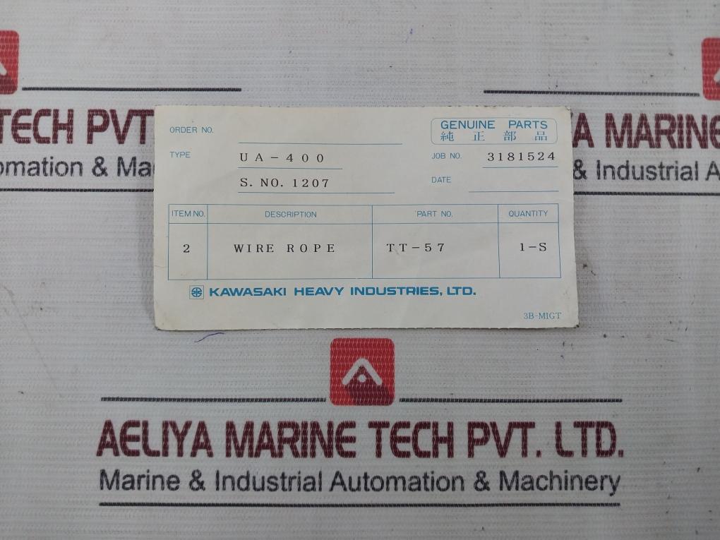 Kawasaki Ua-400 Wire Rope Tt-57 3B-migt