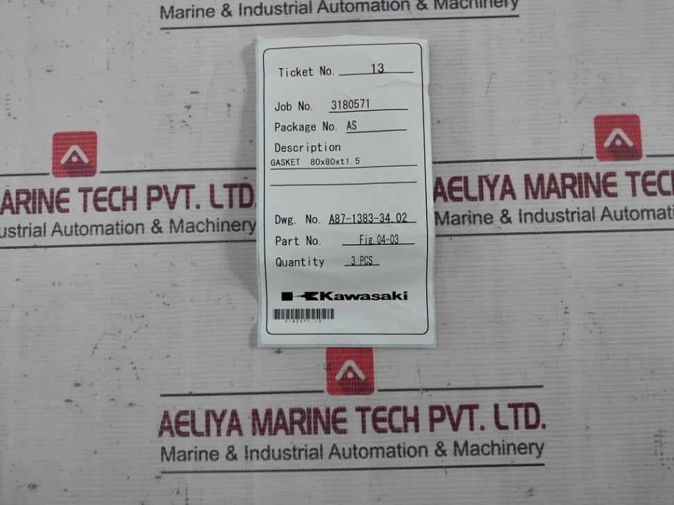 Kawasaki Fig. 04-03 Gasket 80X80Xt1.5