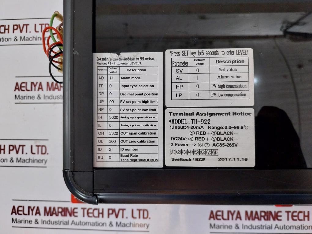 Kce Th-922 Temperature Controller Notice 4-20Ma Dc24V Ac85-265V, 0.0 99.9°C