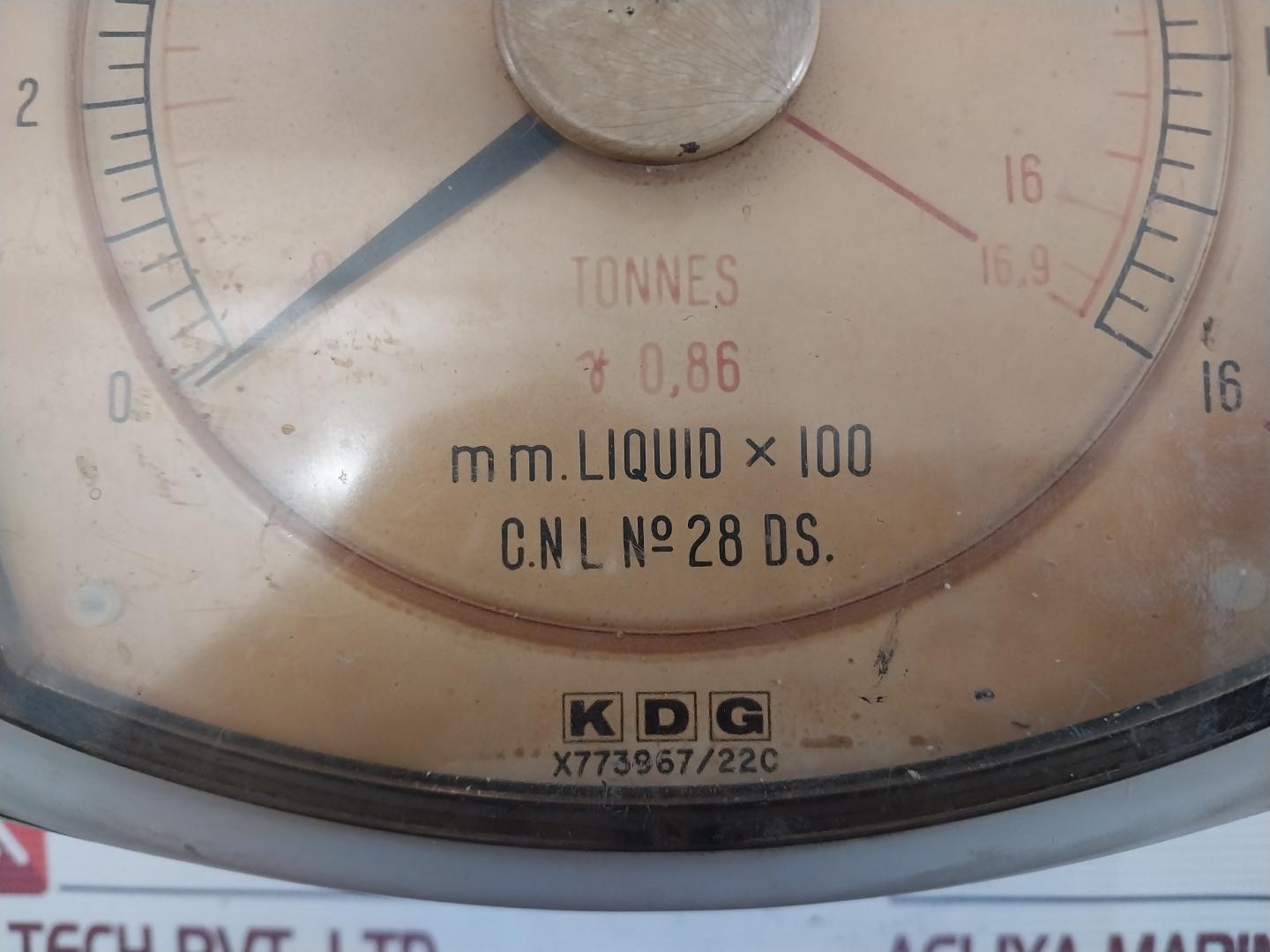 Kdg 150Mm Electrical Indicator 0 To 16.9 Tonnes, 8200/1Ma
